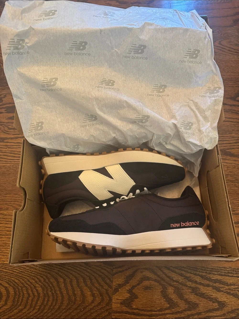 New Balance Women’s Black Sneakers with Cream 'N' and Gum Sole